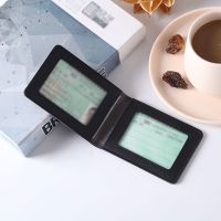 【CW】▩◙❃  Pu Ultra-Thin Driver License Cover Id Holder Business Pass Certificate Folder Wallet Color Leather