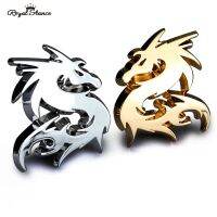 【LZ】♚✉◐  3D Metal Chrome Motocicleta Emblema Adesivo Emblema Tuning Car Styling Real Stance Dragon Ho Loong Logo Totem Ouro Preto