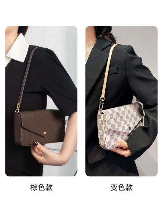 suitable-for-lv-three-in-one-bag-armpit-bag-with-accessories-old-flower-mahjong-bag-to-cowhide-shoulder-strap-chain-single-purchase