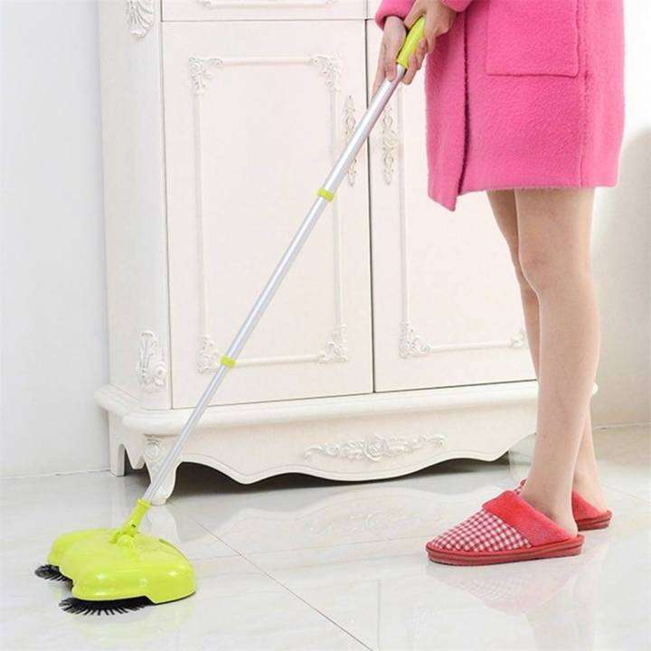 สินค้าใหม่-ไม้กวาดอัจฉริยะ-360-องศา-hand-propelled-sweeper-blue-ไม้กวาดเก็บฝุ่น-ไม้กวาดไฮเทค-ไม้กวาดดูดฝุ่น-สีฟ้า