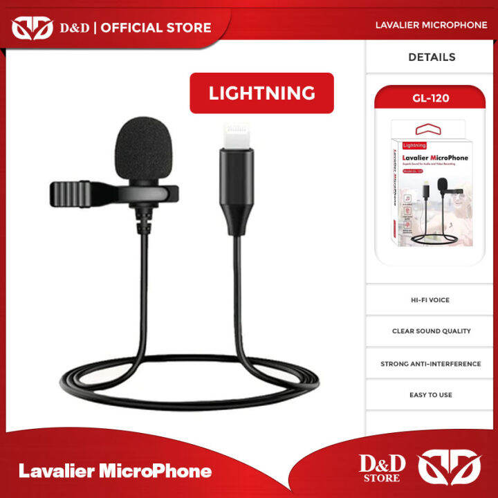 D&D GL120 Lightning Lavalier MicroPhone Superb Sound for Audio and