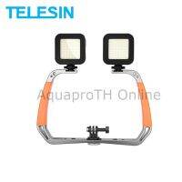 Telesin Diving Rig Handhold Stabilizer Bracket with Two LED Diving Lights 700 Lumen 40m Underwater Waterproof Light