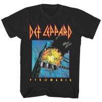 Hot sale DEF LEPPARD BAND graphic Mens 100% Cotton Round Neck Short Sleeve T-Shirt  Adult clothes