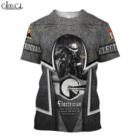 NEW (สต็อกเพียงพอ) 2023 shirt popular newest electrician t- women men tee tops 3d print casual short sleeve fashion sweat s drop shipping coolคุณภาพสูง size:S-5XL