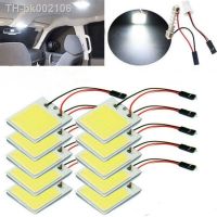 ☊☄► 2/4/8 PCS Car Interior Lights Accessories 18/24/48 SMD T10 4W 12V COB Car Interior Panel LED Lights Lamp Bulb Car Dome Light