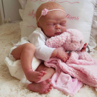 RSG 19 Inch DIY Blank Doll Kit Lifelike Reborn Baby Doll Kit EMILEE Sleeping Vinyl Unpainted Unfinished Doll Parts Gift