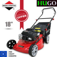 BRIGGS &amp; STRATTON 18" (46ซม.) เครื่องตัดหญ้าแบบผลัก 125cc เครื่องตัดหญ้า 4 ล้อ BS46-L(B&amp;S300E) + Honda 4T SAE 30