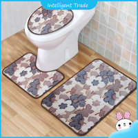 bathroom mat set พรมห้องน้ำ Toilet floor mat ผ้าเช็ดเท้าในห้องน้ำ พรมชักโครก 3ชิ้นพรมน้ำ Contour Mat ฝาปิดห้องน้ำห้องอาบน้ำพรมปูพื้น Set