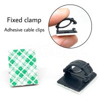 20Pcs Self-adhesive Car Wire Clip Fixer Holder Cable Holder Rectangle Plastic Mount Clamp Network Office Cable