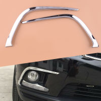 2Pcs Chrome Silver Car Front Bumper Fog Light Lamp Eyebrow Cover Trim Fit For Toyota Highlander 2014 2015 2016 Decoration