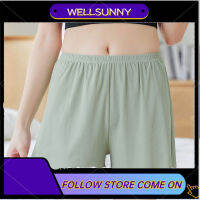 Wellsunny กางเกงสามจุดแบบหลวมของผู้หญิงกางเกงใส่อยู่บ้านแบบลำลองสำหรับกางเกงขาสั้นเพื่อความปลอดภัยของขนาดพิเศษ