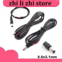 zhilizhi Store 12V 5A DC Male Power Supply DIY Cable Extension LED Light  20 AWG Jack Cord DC Connector For CCTV 5.5x2.1mm Plug