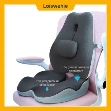PurenLatex Chair Lumbar Pillow Support Seat Cushion Memory Foam for Lower  Back Pain Relief Improve Posture and Protect Your Back