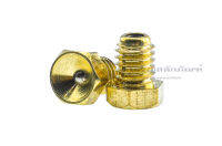 หัวอัดจารบีแบบหัวเว้าทองเหลือง  M6x1.0  M8x1.0  1/8 (แพ็คละ 2 ตัว) Brass Flat Grease Nipple