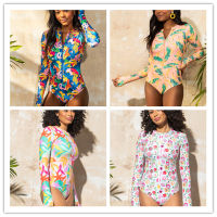 【Available】 New One-Piece Swimsuit Closed Long Sleeve Swimwear For Sports Surfing Bodysuit Women Swimming Bathing Suit Beachwear Pool Bather bn