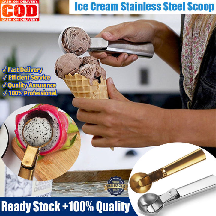 Ice Cream Scoop with Trigger Release Easy to Clean Ice Cream Spoon