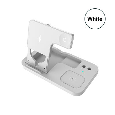 KUULAA 15W Qi Wireless Charger Stand For iPhone 13 For Apple Watch 4 in 1 Foldable Charging Dock Station For Airpods Pro iWatch
