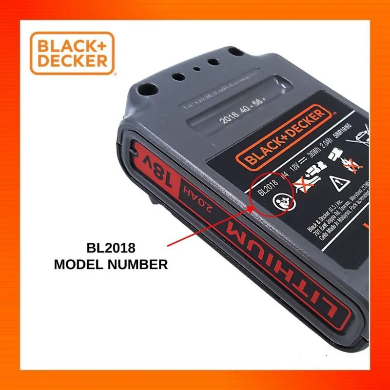 Black Decker Battery 18v, Bl2018 Black Decker 18v, Decker Replacement