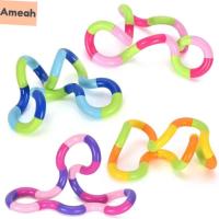 AMEAH ของเล่นฝึกประสาทสัมผัสสำหรับเด็กแหวนบิดสีสันสดใสคลายเครียดของเล่นคลายเครียดคลายเครียด Relief เชือกบิดของเล่นถอดชิ้นได้เล่นสำหรับนิ้วมือป้องกันความเครียด