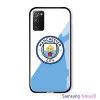 UCUCในสต็อกกรณีเคสโทรศัพท์Samsung Galaxy Note 20 เคสโทรศัพท์หรูหราสโมสรฟุตบอลเคสโทรศัพท์สำหรับชายป้ายโลโก้กรณีกระจกเทมเปอร์ปลอกโทรศัพท์ป้องกันกลับกันกระแทก