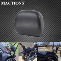 Motorcycle Sissy Bar Backrest Cushion Pad Seat Cover Black For Harley Sportster XL 883 1200 48 Iron Forty Eight Superlow