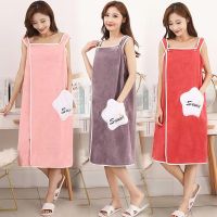 Wearable Superfine Fiber Bathrobe Woman Shower Female Soft Bath Towel for s For Home Textile Bath Towels Bathroom