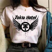 โรงแรม Tokio เสื้อยืดผู้หญิงอะนิเมะฮาราจูกุตลกๆเสื้อผ้าดีไซน์เนอร์ Y2k อะนิเมะ