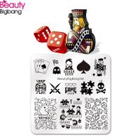 Beautybigbang 1 ชิ้น 6*6 เซนติเมตรสแควร์เกมธีมศิลปะปั๊มแผ่น 039