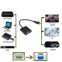 GUSU สายอะแดปเตอร์ ตัวแปลง HDMI เป็น VGA HDMI เป็น VGA กล่องรับสัญญาณไปยังจอภาพ สายแปลง HDMI เป็น VGA สะดวกสบายๆ ไม่จำเป็นต้องใช้ไดรฟ์ สำหรับโปรเจคเตอร์/ทีวี/จอภาพ/กล่องรับสัญญาณ /xbox/pc/ แล็ปท็อป