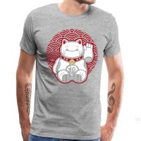 Lucky Assistant T-Shirt Men Japan Lucky Cat Graphic Design Tee Thanksgiving Day Short Sleeve Tshirt Camisa Tee Shirt 【Size S-4XL-5XL-6XL】