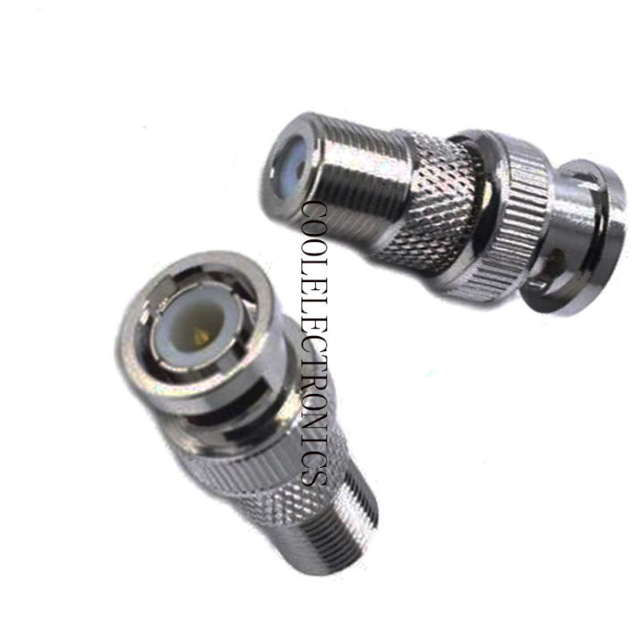 2pcs F-Type F Female to BNC Male RF Coaxial Cable Adapter Connector