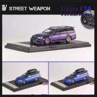 พรีออเดอร์สตรีทแบบ1:64โมเดลรถ Stagea ทำจากอัลลอย R34ตายหล่อราวหลังคา W/ ดุมล้อ &amp; LTD 499