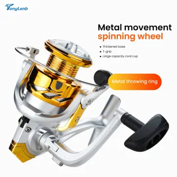 Metal Spinning Fishing Reel With Hollow Carved Design For