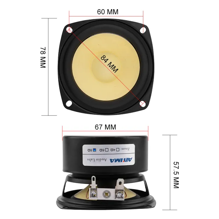 Samsung 3 Inch Full Range High Excursion Driver AIYIMA 3 Inch Full Range Speaker Driver 4 8 Ohm 15W Sound Music