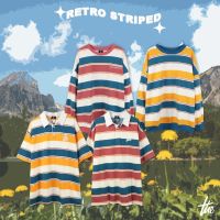 Urthe - เสื้อแขนยาว กันหนาว ลายทาง รุ่น RETRO STRIPED 9125