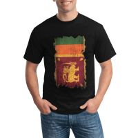 Customized Cotton Mens T-Shirts Sri Lanka Grunge Flag Various Colors Available