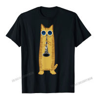 Cool Cat Playing The Clarinet Design Hippy Hipster T-Shirt Cute Young Tshirts Harajuku Cotton Tops &amp; Tees Classic