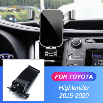 2021Car Mobile Phone Holder For Toyota Highlander 2015-2020 Air Vent Mount Special Navigation Stand Gravity Bracket Auto Accessories