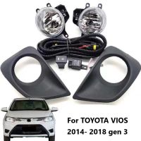 ZR สำหรับไฟตัดหมอกไฟตัดหมอกประกอบสำหรับโตโยต้า VIOS NCP150 2013 2014 2015 2016 2107 2018และฝาครอบไฟตัดหมอก (พร้อมสายไฟและสวิตช์)