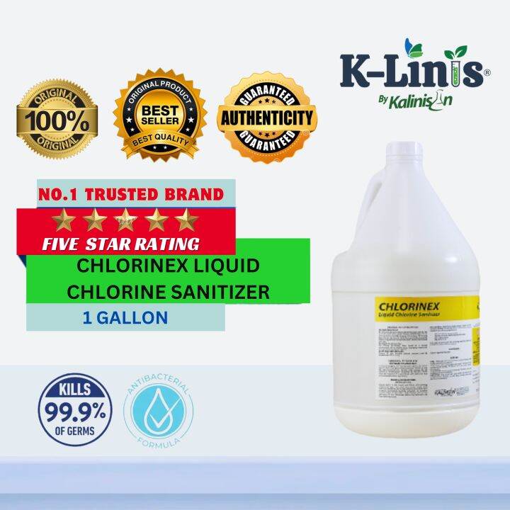Chlorinex Liquid Chlorine Sanitizer Disinfectant Solution 1 Gallon