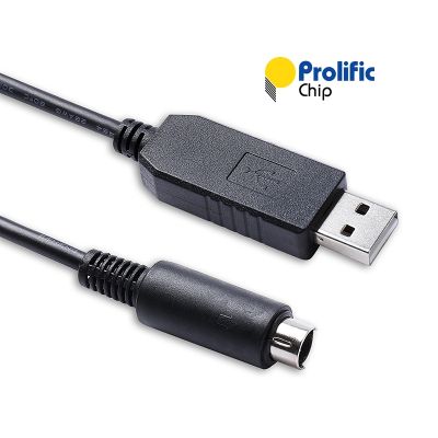 【การขาย】 Prolific USB CAT การเขียนโปรแกรมสาย PL2303 USB To Mini Din 6 Pin สำหรับ Yaesu FT-757GXII FT-840 FT-890 FT-900 CAT-890