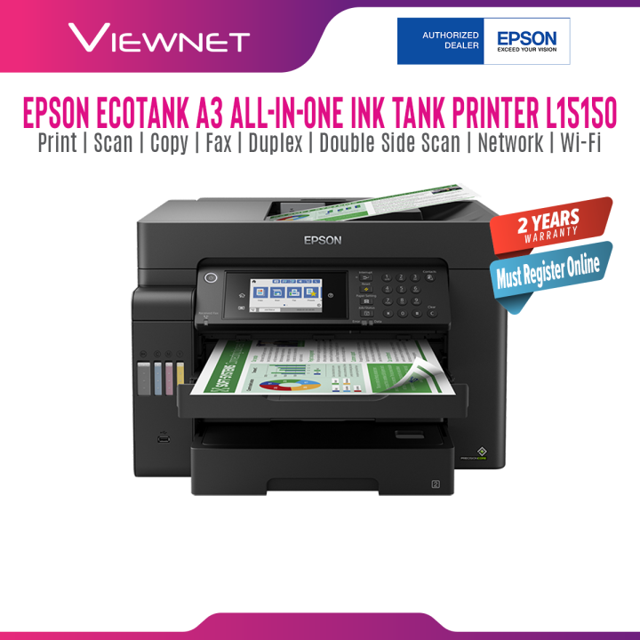 Epson Printer Eco Tank Aio Colour A3 L15150 Printscancopyfaxduplexdouble Side Scan 2290