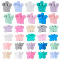 【YF】▨☽◈  LOFCA 10pcs Silicone Beads Baby Teether BPA Teething Food Grade Chew Necklace Accessories