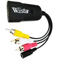 สินค้าขายดี Wiistar HDMI เป็นเอวีอาร์ซีเอตัวผู้อะแด็ปเตอร์ CVBS 1080P อะแดปเตอร์ HDMI2AV ตัวแปลงวิดีโอกล่องรองรับ HDMI ถึง AV เอาต์พุต NTSC PAL