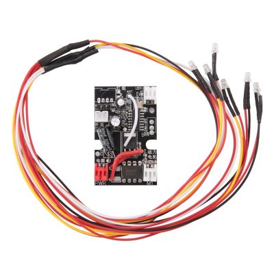 Receiver Circuit Board with 3MM White Red Yellow LED Light for WPL D12 1/10 RC Drift Truck Car Spare Parts Accessories