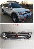 Front Bumper Grille For Mitsubishi PAJERO V73 V75 V77 Bumper Net For Montero Old 2000-2002 Chrome MR387982