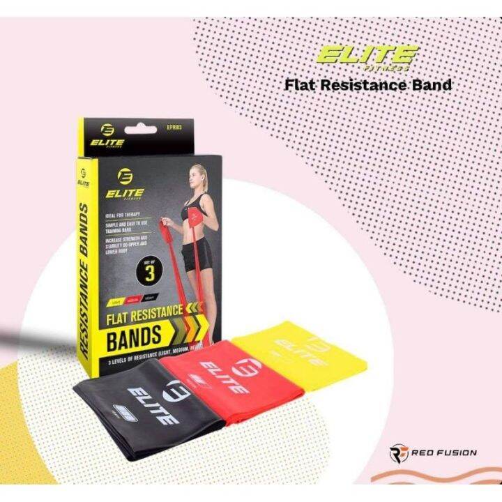 in26lb Elite Fitness Flat Resistance Bands Lazada PH