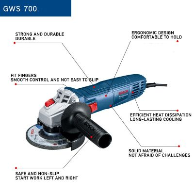 Bosch GWS700ลูกหมูเครื่องขัดโลหะขนาดเล็กเครื่องบดเครื่องบดมือถืออเนกประสงค์เครื่องมือไฟฟ้า