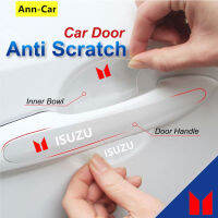 【 Ann-Car 】4ชิ้น/เซ็ต Isuzu Car Door Handle Protector ฝาครอบด้านในชามสติกเกอร์ป้องกันรอยขีดข่วน Isuzu DMAX