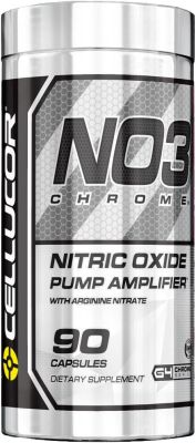 Cellucor NO3 Chrome (90 Capsules) Nitric Oxide Supplements with Arginine Nitrate for Muscle Pump &amp; Blood Flow preworkout Stimulant free pre workout